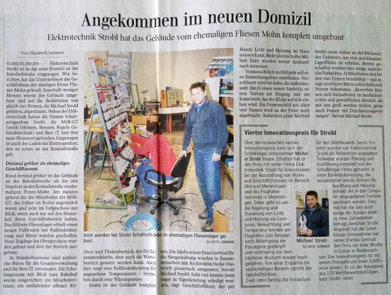 Elektrotechnik Strobl - Schwäbische Zeitung 05.04.2014