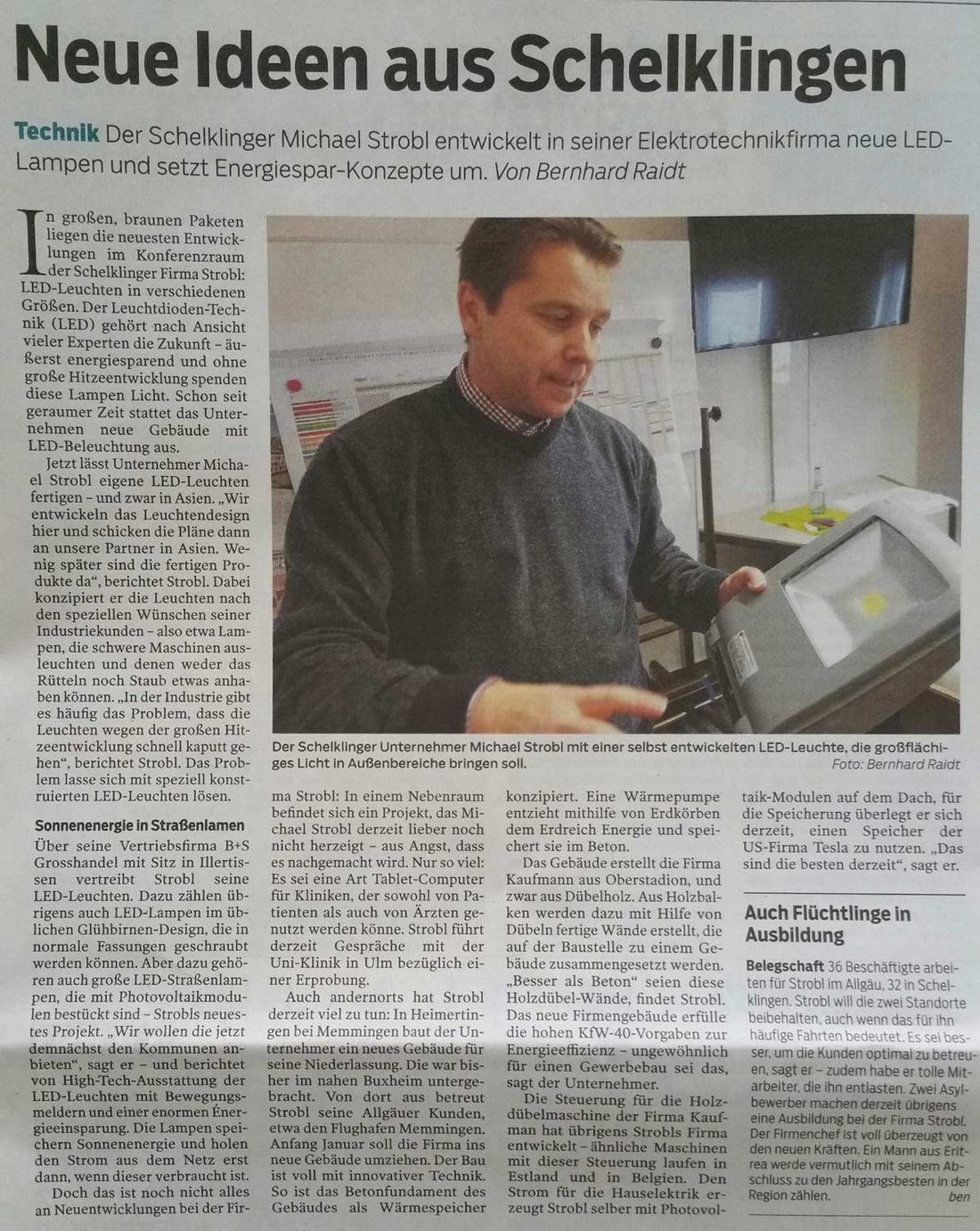 Elektrotechnik Strobl - Neue Ideen aus Schelklingen