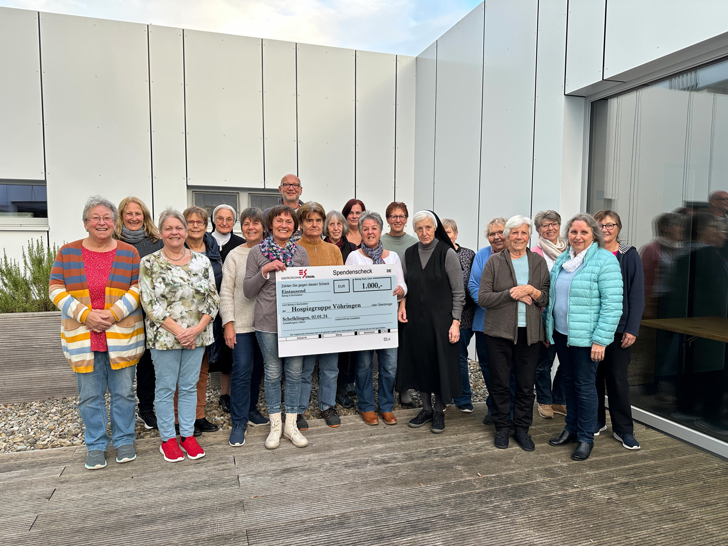 Spende an Caritasverein Illertissen – Elektrotechnik Strobl unterstützt Hospizarbeit