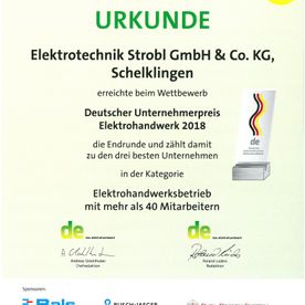 Unternehmerpreis Elektrohandwerk 2018